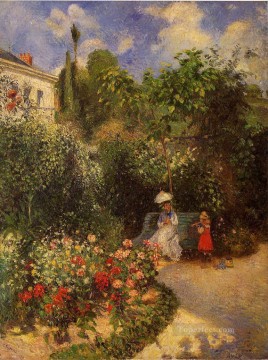 ポントワーズの庭園 1877年 カミーユ・ピサロ Oil Paintings